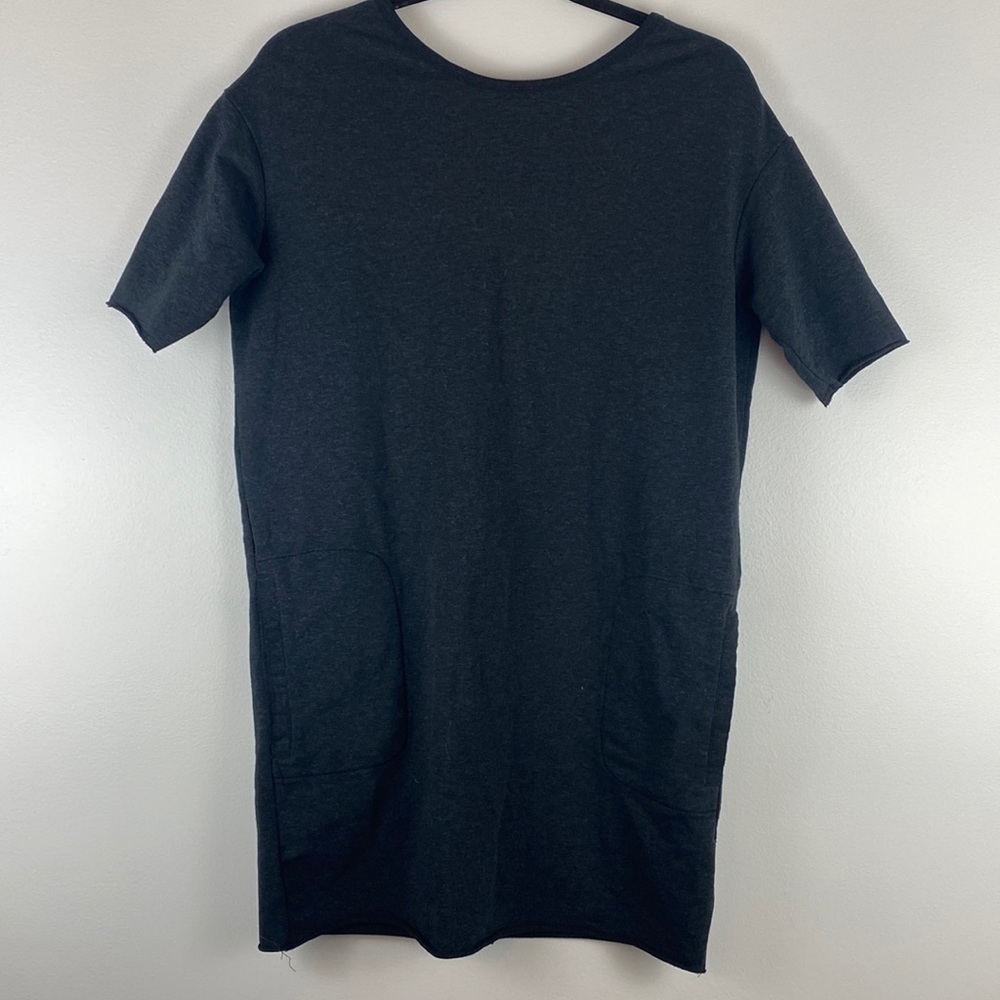Sundays Exposed Zipper Gray Dress Short Sleeve Size Zero Vanity Sizing Small